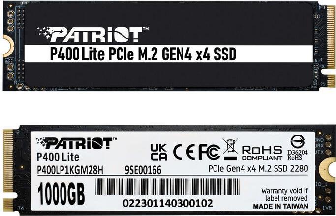Image du produit Patriot P400 Lite (1000 Go, M.2 2280)