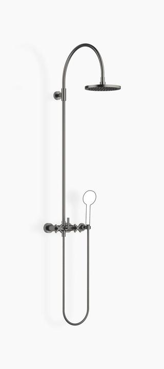 Actual product image Dornbracht Tara Showerpipe with shower mixer, without hand shower, projection stand shower 420 mm, 2