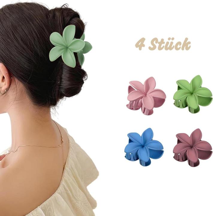 Image du produit ASMI 4 pièces de griffes à cheveux, pinces à cheveux fleurs (4 pcs)