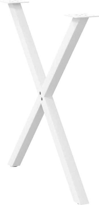 Produktbild VidaXL Esstischbeine X-Form 2 Stk. Weiss 70x(72-73) cm Stahl Tischbein