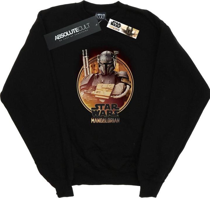 Actual product image Star Wars Mens The Mandalorian Paz Vizsla Framed Sweatshirt (S)