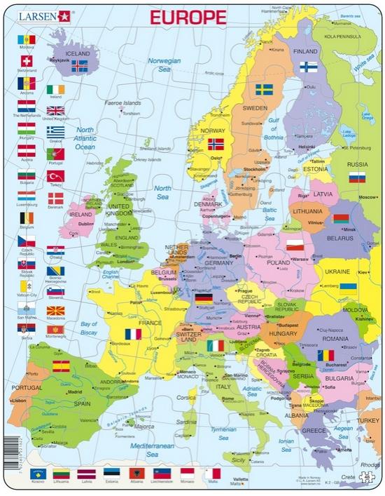 Valori nutrizionali e ingredienti Larsen Puzzle - Europa (politica) (48 pezzi)