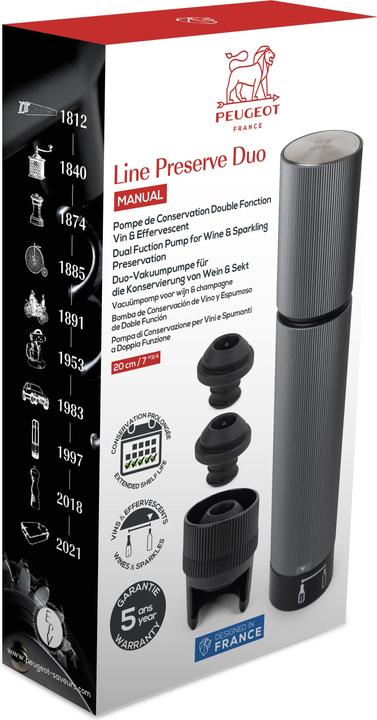 Produktbild Peugeot Vakuumpumpe PRESERVE 20 cm für Wein/Champagner (Weinpumpe)