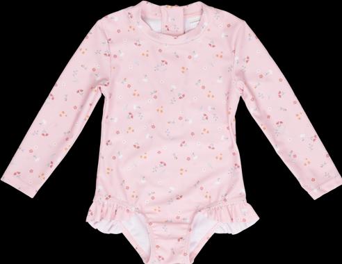 Little Dutch Badekleid langärmlig mit Rüschen Little Pink Flowers - 74/80 (74)