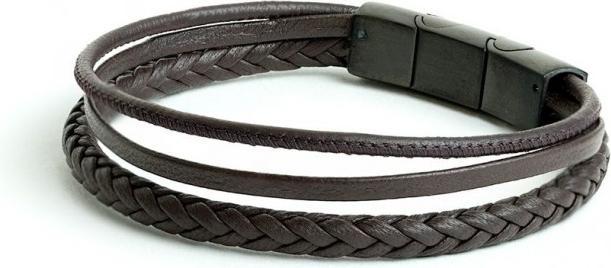 Produktbild Gemini ARMBAND - BRAUNES LEDER - GRÖSSE M-L - 20+1 (Nappaleder, Silber)