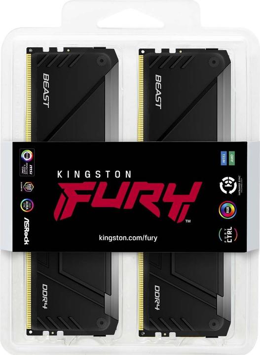 Produktbild Kingston FURY Beast RGB (1 x 16GB, 3200 MHz, DDR4-RAM, DIMM)