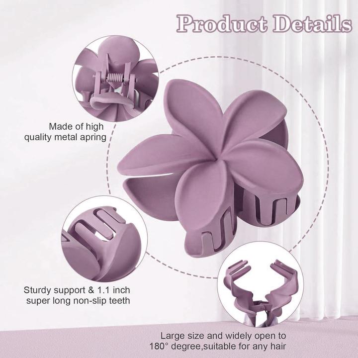 Image du produit ASMI 4 pièces de griffes à cheveux, pinces à cheveux fleurs (4 pcs)