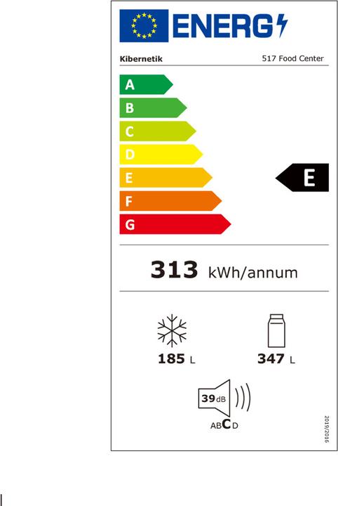 Etichetta energetica Kibernetik 532l (532 l)