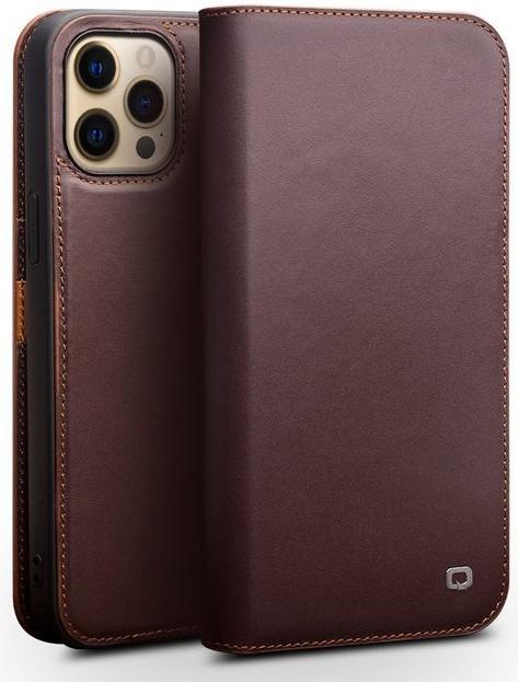 Produktbild QiAlino Modische Echtleder Bookcover Hülle (Apple iPhone 13 Pro Max)