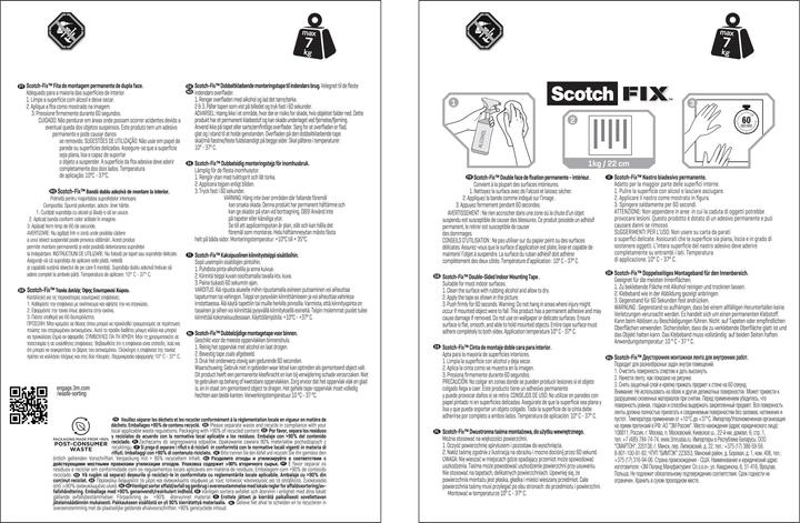 Valeurs nutritives et ingrédients Scotch Montageband (19 mm)