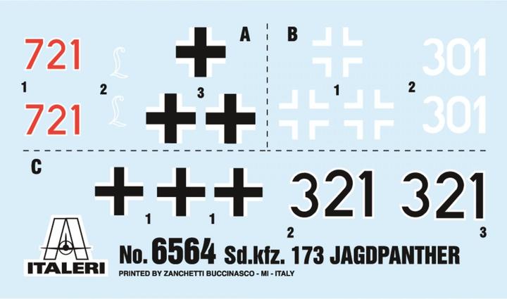 Actual product image Italeri 1:35 Sd.Kfz.173 Jagdpanther+winter crew