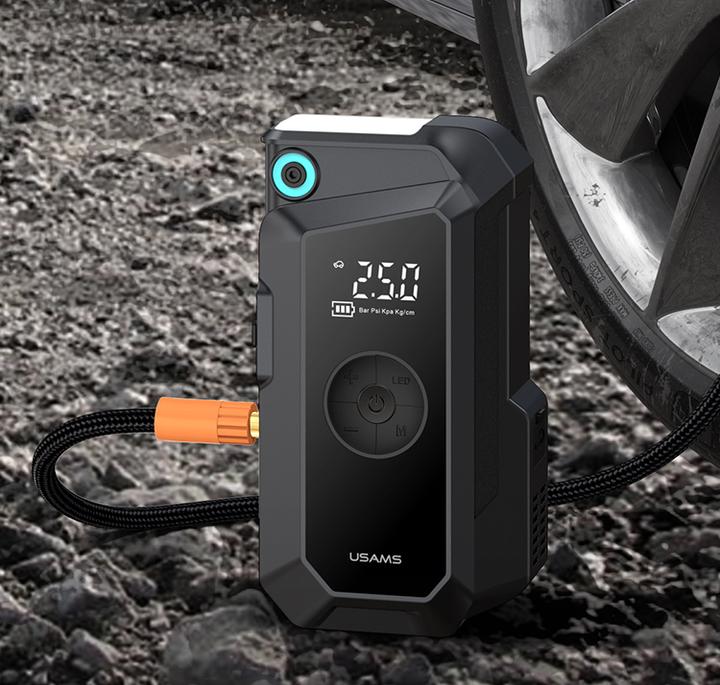 Actual product image Usams Jumpstarter Powerbank 8000mAh + wbudowana latarka czarny/black ZB287 (8000 mAh, 60 W, 29.60 Wh)