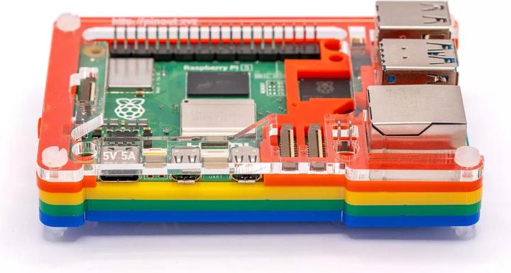 Produktbild Raspberry Pi Pibow case for 5 (fan not included) - Multicolor