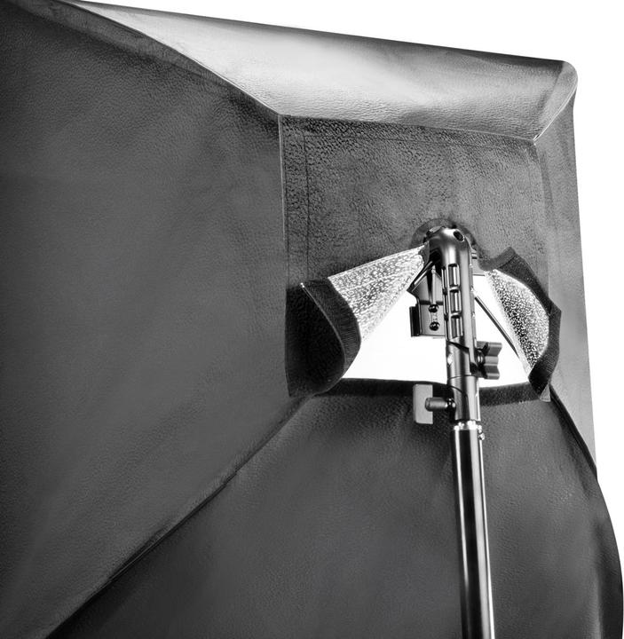 Image du produit Walimex 4f. Support de flash avec boîte à lumière 60x60cm (Boîte à lumière, 60 cm)