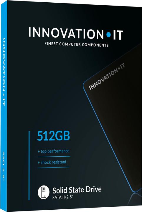 Actual product image Innovation Living IT SSD 2.5" 512GB IT Black2 retail (QLC) 2.5" Serial ATA III QLC 3D NAND (512 GB, 2.5")