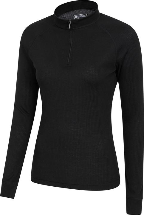 Actual product image Mountain Warehouse Womens/Ladies Talus Zip Neck Long-Sleeved Thermal Top (38 D)
