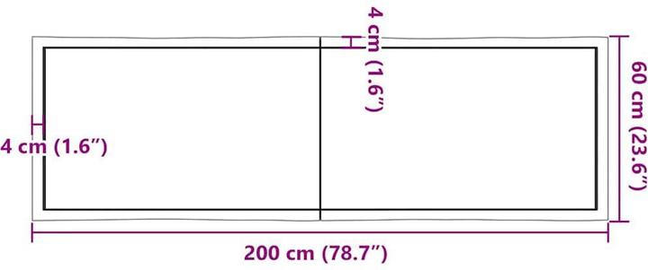 Actual product image VidaXL Aneta (200 x 60 x 6 cm)