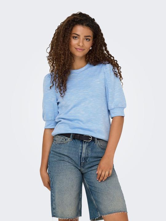 Image du produit Only Coupe normale Col rond Manches smockées Haut de manches bouffantes (XL)