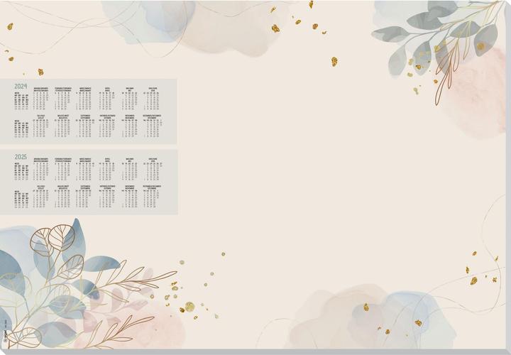 Actual product image Sigel Desk pad, Design, Pastel Garden, with 2-year calendar, DE/EN/FR/NL, 595x410 mm, 80 gsm, 30 sheets (595 x 410 mm)