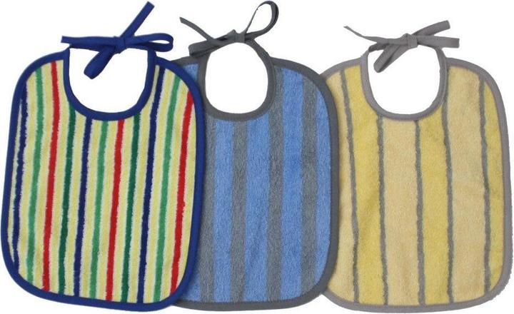 Actual product image Bib tie bib 3-pack - Stripes Blue