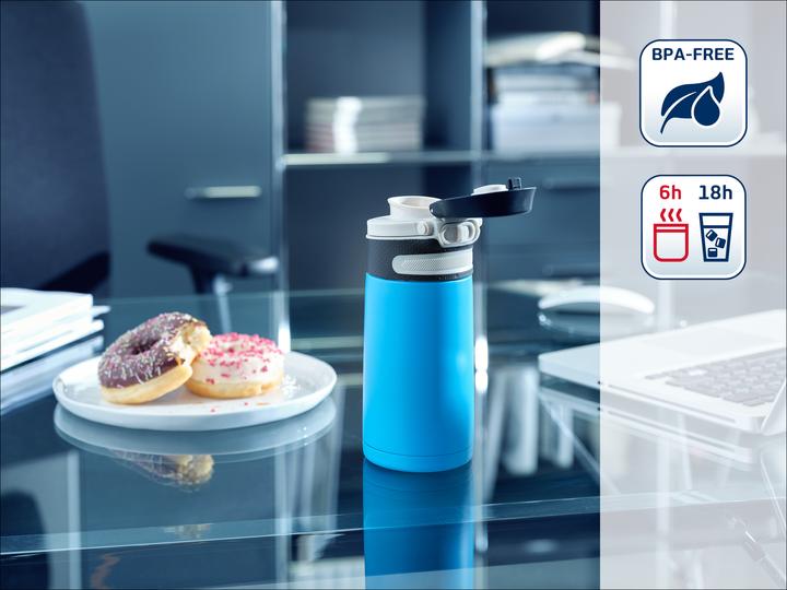 Produktbild Leifheit Isolierbecher Flip 350ml hellblau (0.35 l)