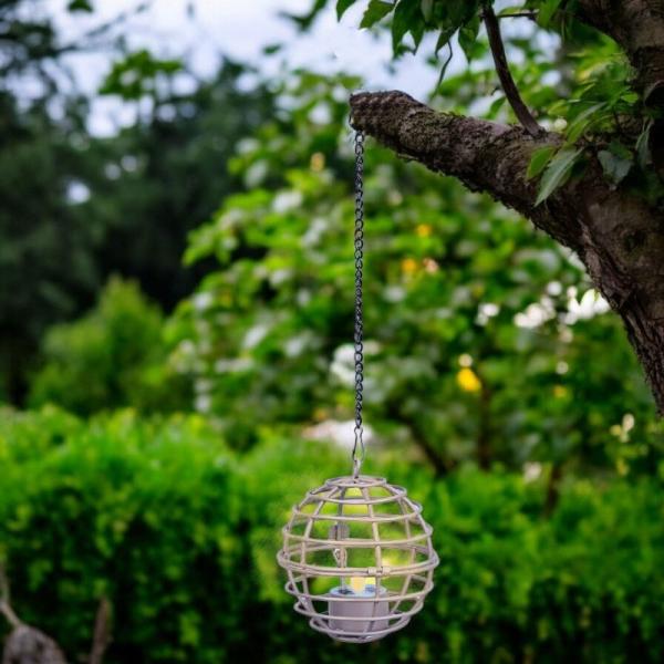 Image du produit GuGus Suspension solaire à LED avec bougie chauffe-plat, Ø 10 cm, brun