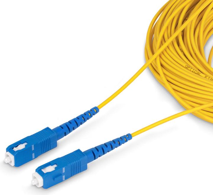 Image du produit StarTech com Câble Fibre Optique de 100m Duplex Monomode SC à SC (UPC) OS2, 9/125µm, 40G/100G, Cordo (CAT7, 100 m)