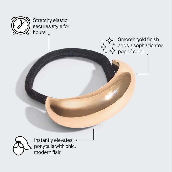 Image du produit Kitsch Haarband Metallwolke Gold L
