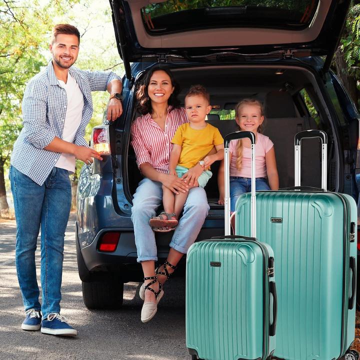 Image du produit Itaca Set de valises légères ABS 2 valises S L Aquamarine (35 l, Bagage à main (jusqu'à 50l), L (90 - 115l))