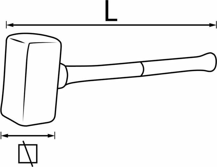 Actual product image Vigor Rubber mallet 5000 g V2234 (5000 g)