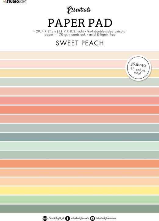 Actual product image art by marlene Paper Pad "Sweet Peach" 36 Sheets Essentials (18 g/m², 36 x)