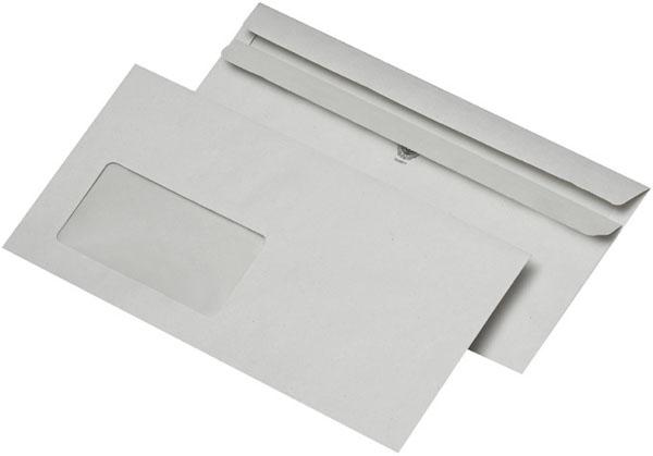 Actual product image Elepa Envelope DIN long, white, adhesive, with window, 80 gr/sqm (DL, 1000 x)