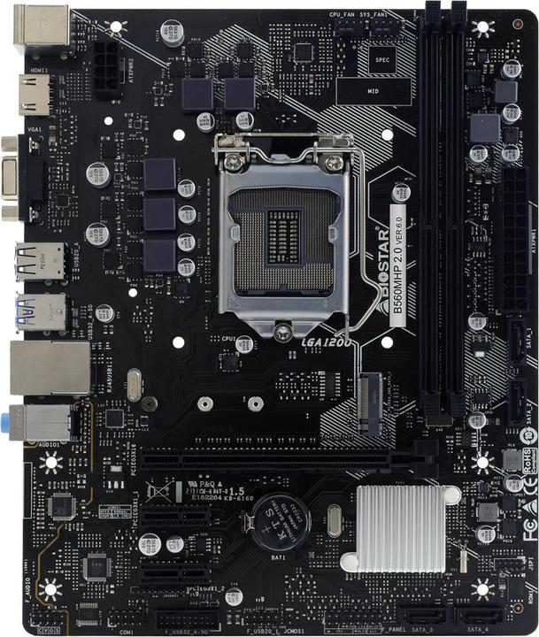 Actual product image Biostar MB B560MHP 2.0 (B560,S1200,mATX,Intel,DDR4) (LGA 1200, Intel B560, mATX)