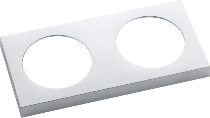 Produktbild Berker Integro Pure Steckdosen-Rahmen 2-fach, KS chrom matt galvanisiert