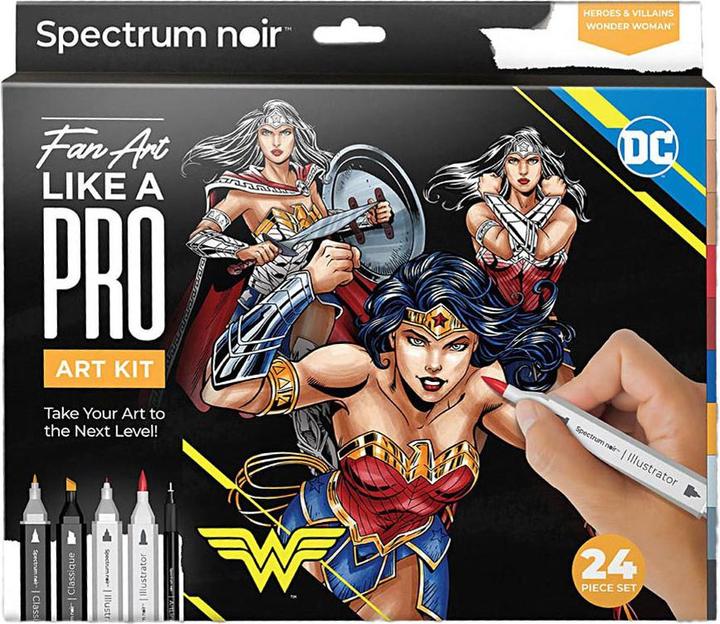 Image du produit Creativ Company Hobby-Set Illustration Héros de bande dessinée Wonder Woman Set de couleurs