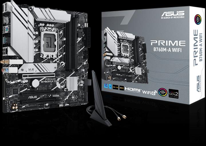 Actual product image ASUS PRIME B760M-A WIFI (LGA 1700, Intel B760, mATX)