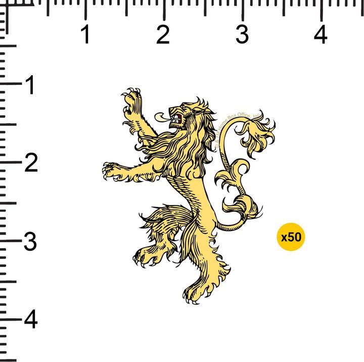 Actual product image Game of Thrones Deluxe Lannister Stickers (Pack of 50)