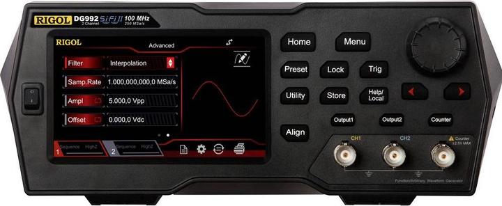 Immagine prodotto Rigol DG992 Generatore di funzioni alimentato a rete 100MHz (max) a 2 canali arbitrario, triangolo