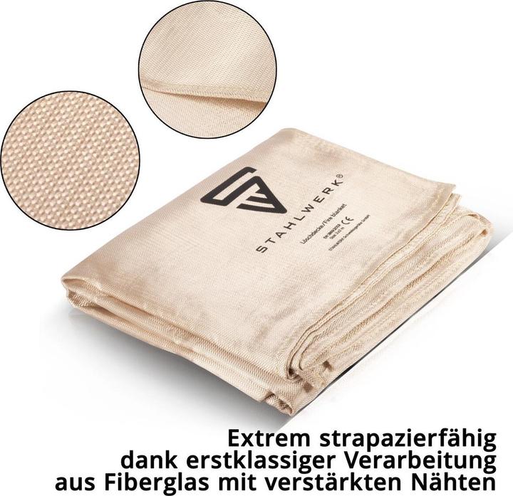 Immagine prodotto Stahlwerk Coperta antincendio 200 x 200 cm in fibra di vetro DIN EN 1869:2019