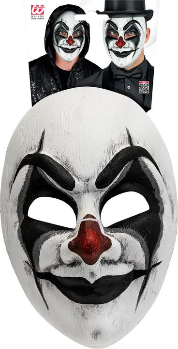 Actual product image Widmann Commedia Dell'Arte Mask Clown Mask Black White