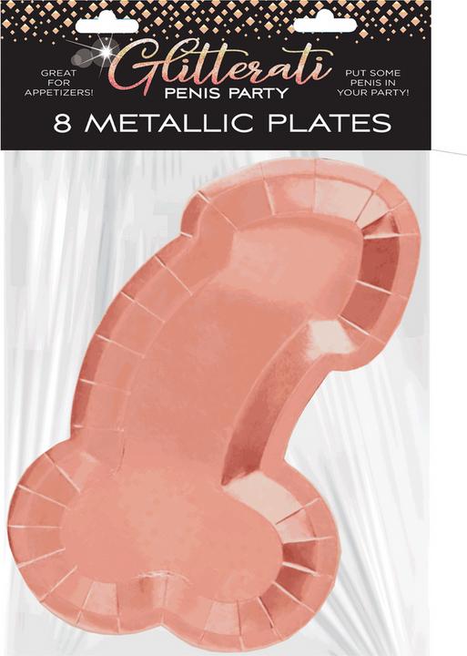 Productafbeelding Little Genie Productions Glitterati Penis - 8 Platen - Roségoud