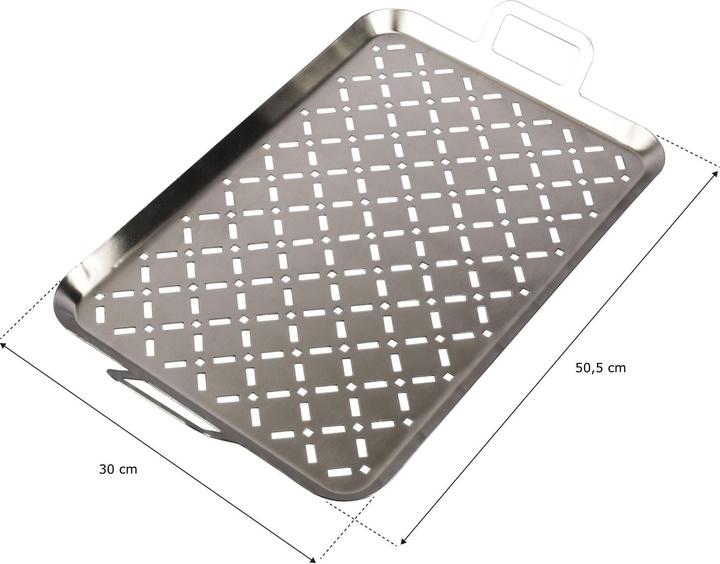 Actual product image Grill & More Essentials Grill tray set of 3, stainless steel