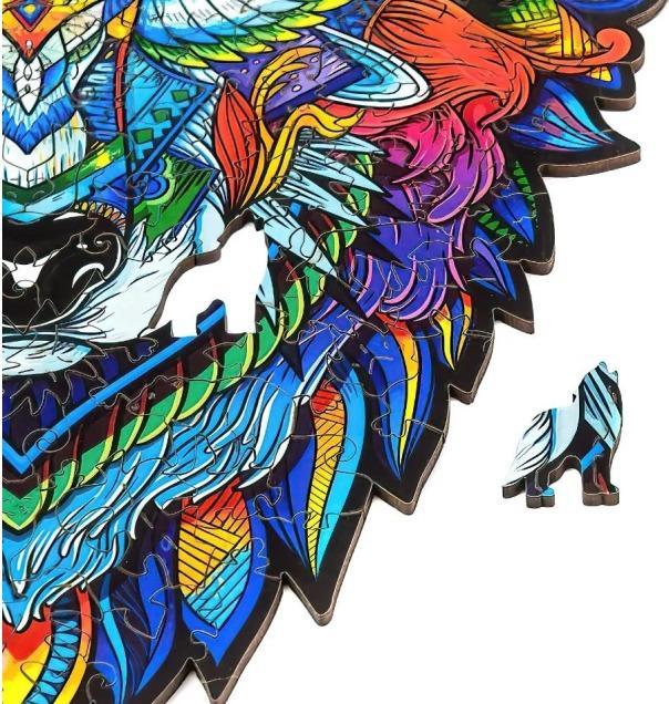 Produktbild Unidragon Holzpuzzle Majestic Wolf - Grösse L (310 Teile)