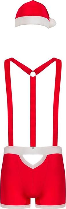 Immagine prodotto Obsessive Boxer di Mister Claus con bretelle e cappuccio (3XL)