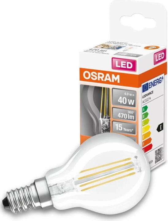 Produktbild Osram Led Relax And Active Classic P (E14, 4 W, 470 lm, 4 x, E)