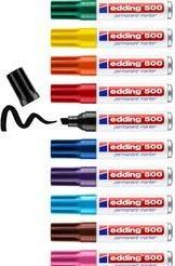 Image du produit Edding 500 (Orange, Jaune, Violet, Vert, Bleu, Pink, Noir, Rouge, Marron, Bleu clair, 2 mm, 10 x)
