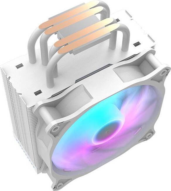 Produktbild Darkflash Tech Darkair CPU active cooling LED (heatsink + fan 120x120) white (157 mm)