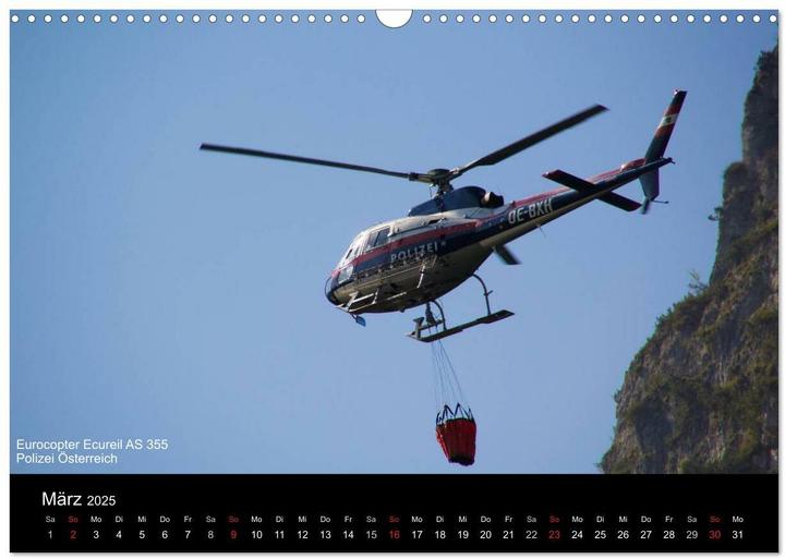 Produktbild Hubschrauber im Einsatz (Wandkalender 2025 DIN A3 quer), Monatskalender (A3, Deutsch)