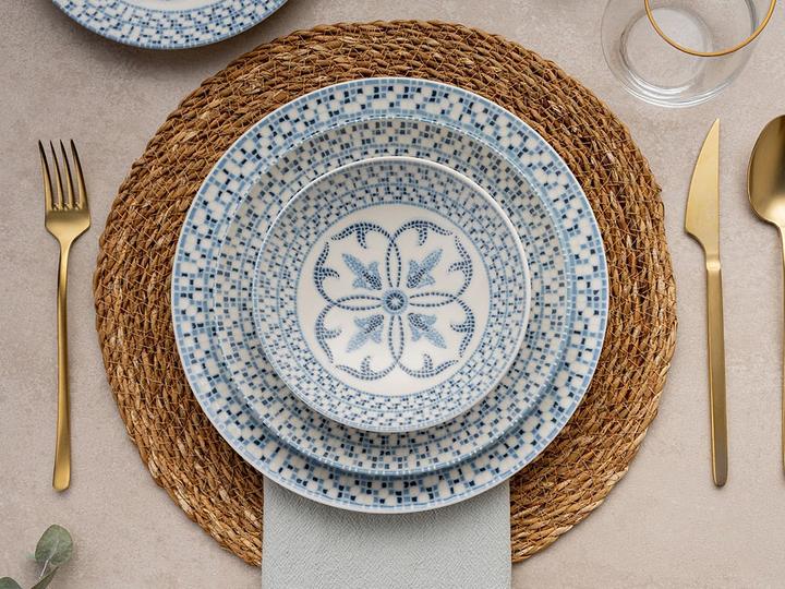 Immagine prodotto Hermia Geschirr-Set Blau/Weiss (24 Pezzo/i)
