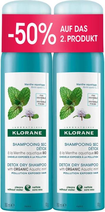 Klorane Trockenshampoo Detox Wasserminze Promo (150 ml, Trockenshampoo)